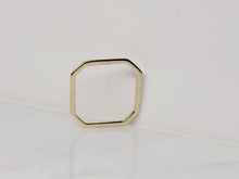 Load image into Gallery viewer, Dainty Octagon Stackable Gold Ring - High Polish