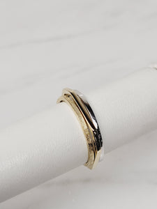 Dainty Classic Circle Stackable Gold Ring - Iced Matte