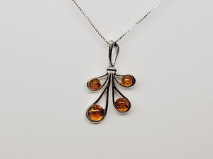 Bundle of Four Amber Drops Necklace