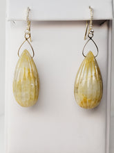 Load image into Gallery viewer, Carved Sapphire Earrings