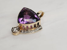 Load image into Gallery viewer, Amethyst and Diamond Pendant