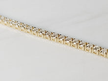 Load image into Gallery viewer, 5 ctw 14k Yellow Gold Round Diamond Tennis Bracelet
