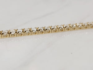 3 ctw 14k Yellow Gold Round Diamond Tennis Bracelet