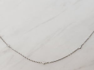 .25 ctw Diamond by the Yard Necklace 14k White Gold