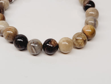 Petrified Wood Bead Bracelet