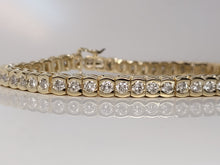 Load image into Gallery viewer, Diamond Half Bezel Tennis Bracelet - Estate Item