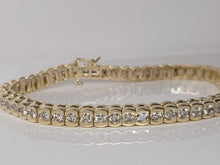 Load image into Gallery viewer, Diamond Half Bezel Tennis Bracelet - Estate Item