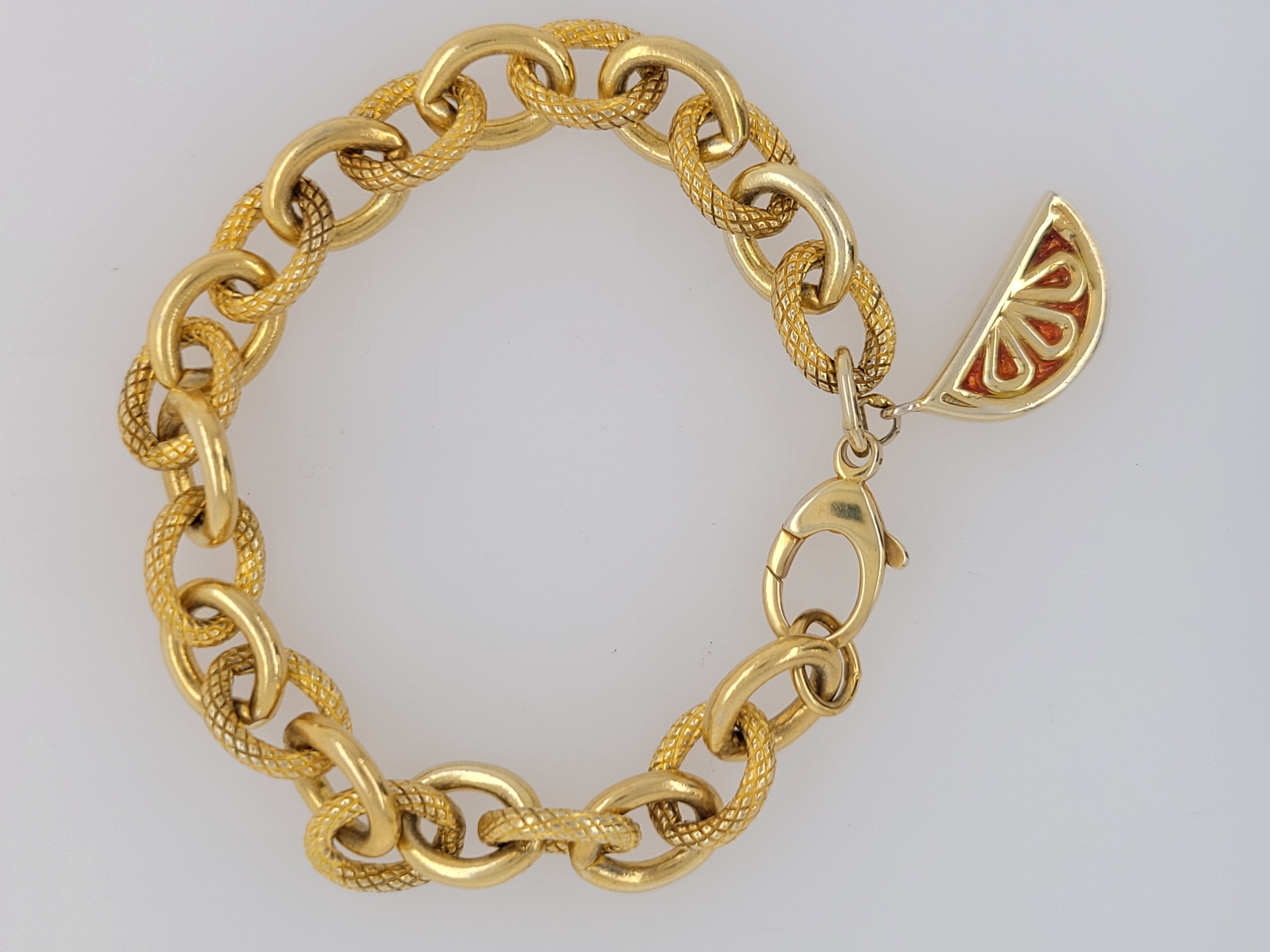 Fruition Citrus w/plique' a jour Bracelet Tangerine