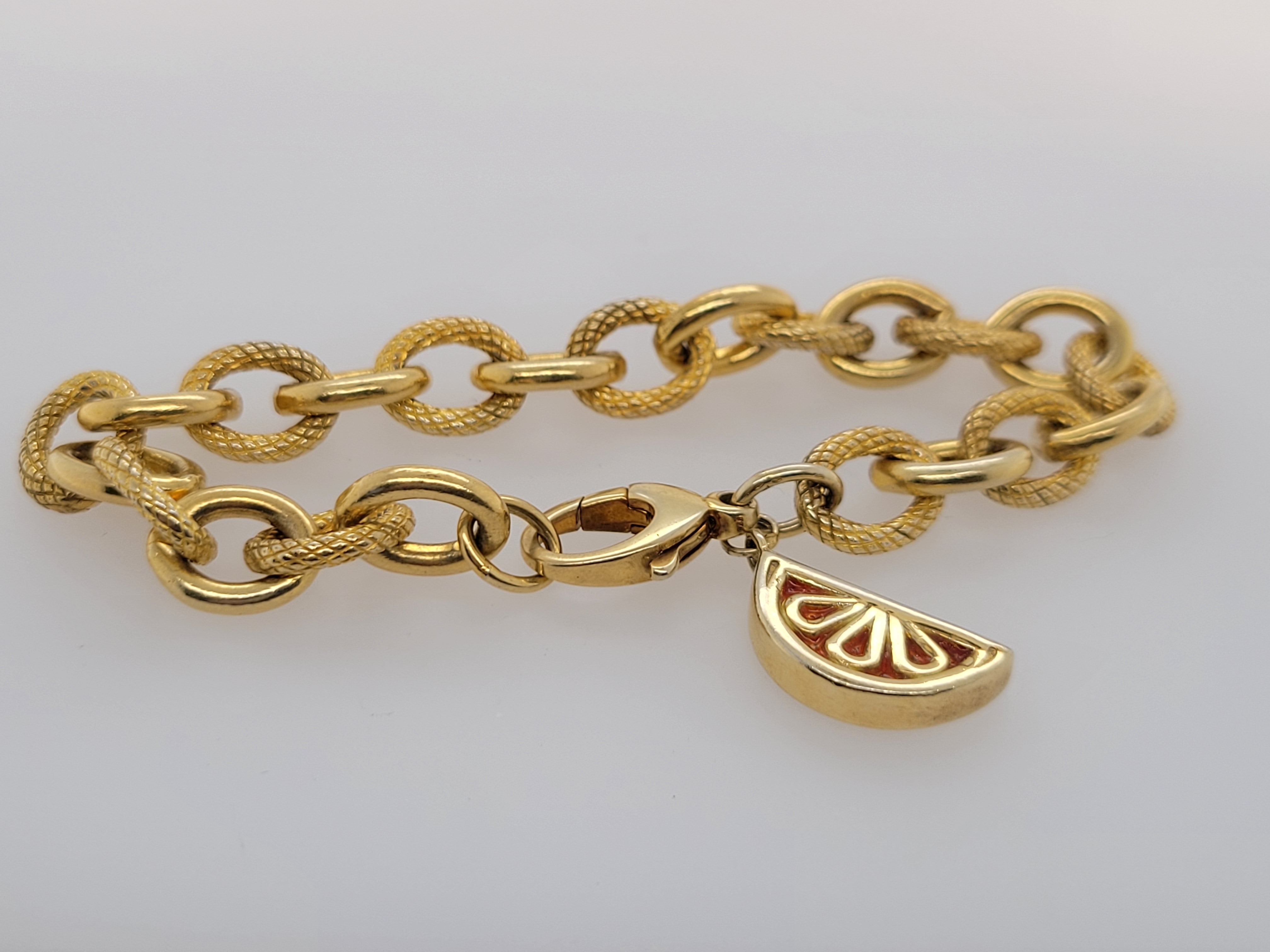 Fruition Citrus w/plique' a jour Bracelet Tangerine