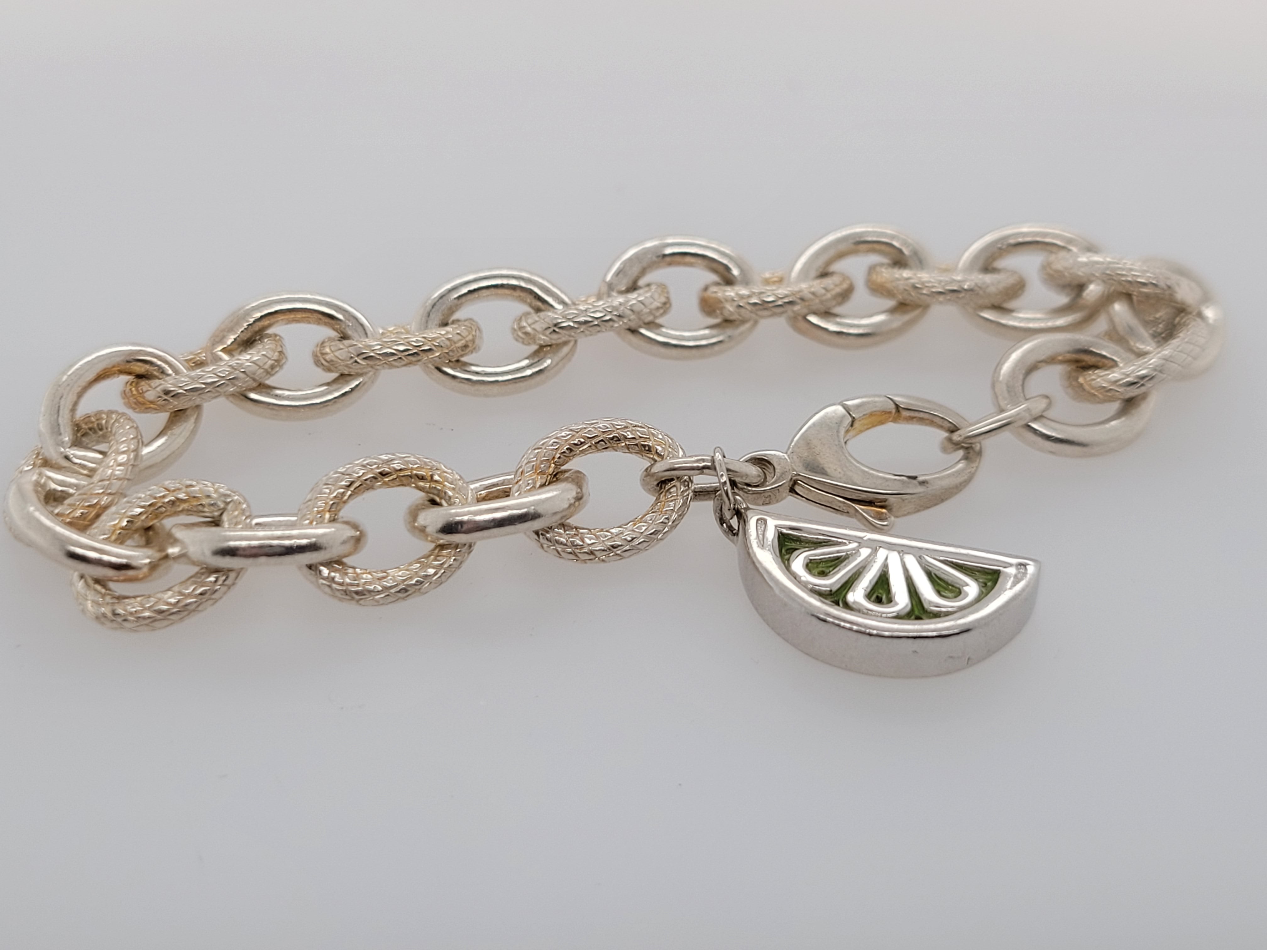 Fruition Citrus w/ plique' a jour Bracelet Key Lime