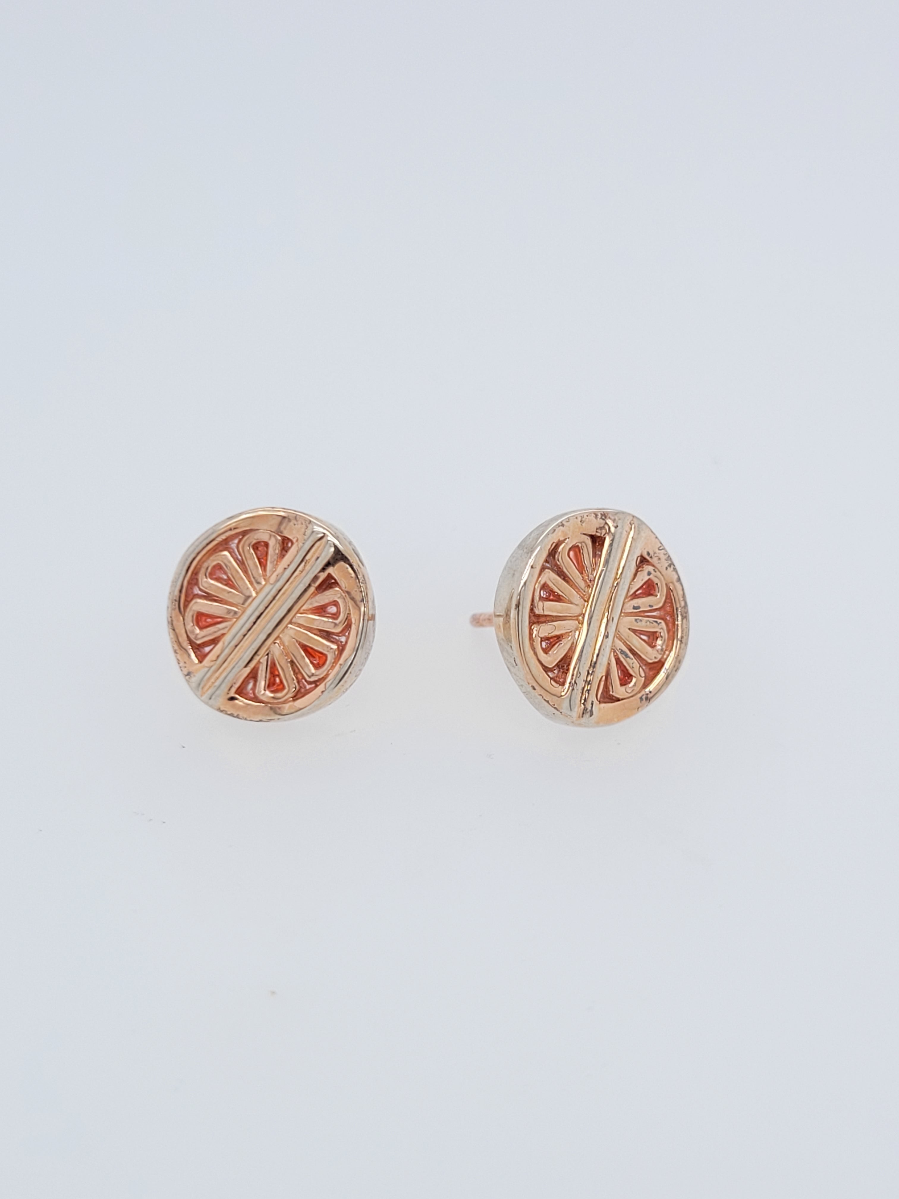 Fruition Citrus w/plique' a jour Studs