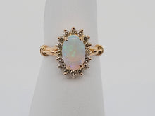 Load image into Gallery viewer, 14KY Estate Opal &amp; Dia. Ring