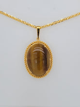 Load image into Gallery viewer, 18KY Estate Tigers Eye Necklace