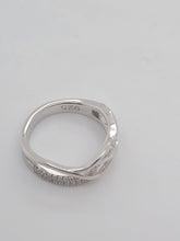 Load image into Gallery viewer, CZ Free Form Sterling Silver Ring