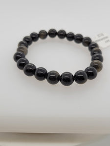 Obsidian Sheen Bead Bracelet