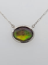 Load image into Gallery viewer, SS Ammolite &amp; Quartz Doublet Necklace