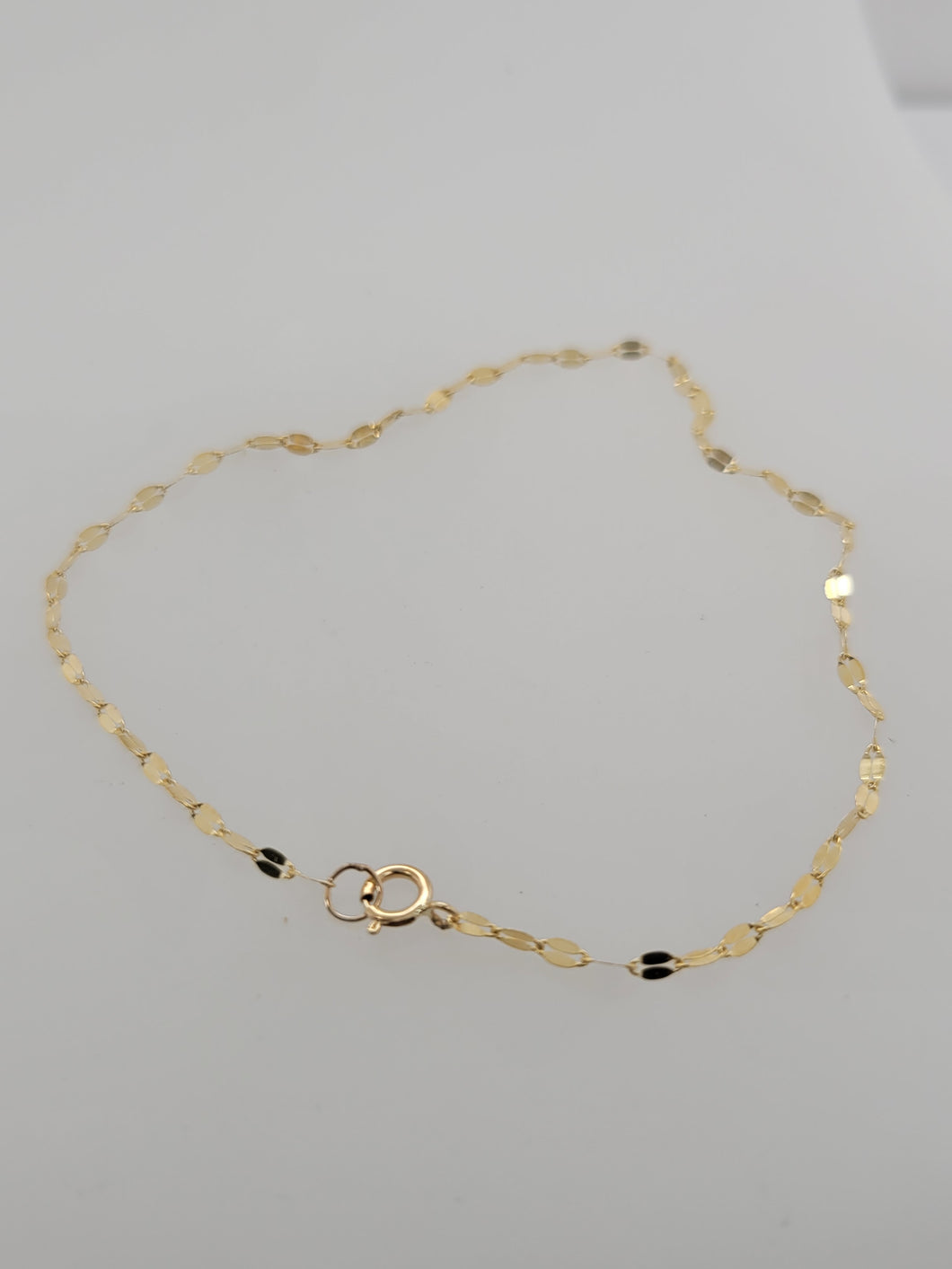 14KY Gold Delicate Chain Bracelet 7.5