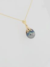 Load image into Gallery viewer, Estate Black Cultured Pearl 14ky Pendant