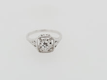 Load image into Gallery viewer, Estate 14kw Diamond Engagement Ring sz 4.5