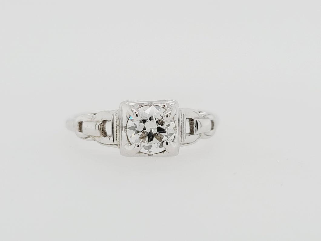 Estate 14kw Diamond Engagement Ring sz 5.25
