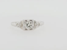 Load image into Gallery viewer, Estate 14kw Diamond Engagement Ring sz 5