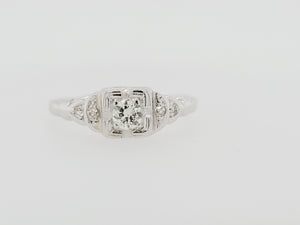 Estate 14kw Diamond Engagement Ring sz 5