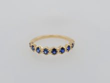 Load image into Gallery viewer, 14KY Natural Blue Sapphire Stacker Ring