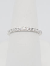 Load image into Gallery viewer, 14k White Gold Diamond Stackable Band