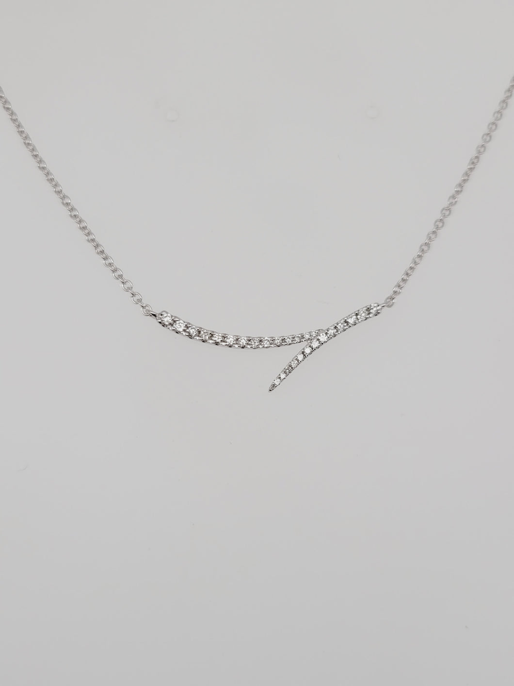 14kw Freeform Diamond Necklace
