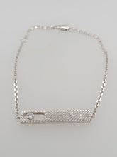 Load image into Gallery viewer, 14kw Bar Bracelet w/ Articulating Diamond Bezel
