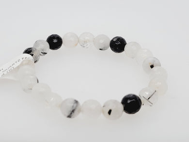 Tourmalated Quartz Faceted Bracelet