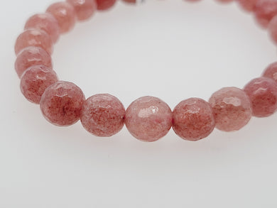 Strawberry Quartz Faceted Bracelet