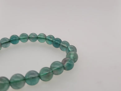 Fluorite (Blue) Bead Bracelet