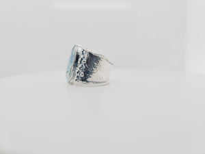 Sterling Silver and Oval Roman Glass Ring