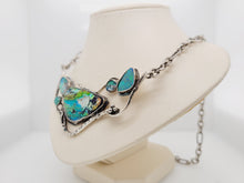 Load image into Gallery viewer, Sterling Silver Australian Opal and Roman Glass Necklace