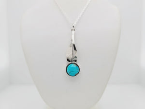 Sterling Silver Raindrop Turquoise Necklace