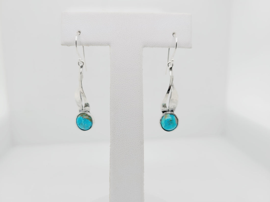 Sterling Silver Raindrop Turquoise Earrings