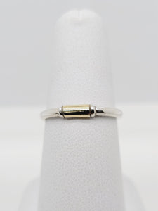 Sterling Silver and Gold Bar Ring