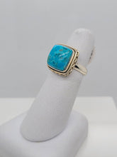 Load image into Gallery viewer, Sterling Silver Square Turquoise Ring