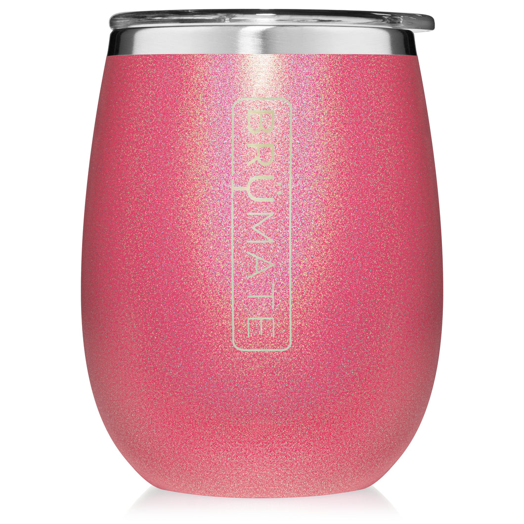 UNCORK'D XL 14oz Wine Tumbler | Glitter Pink