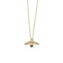 Load image into Gallery viewer, &quot;BEE Mine!&quot; 16&quot;+2&quot; 14 Karat Gold Plated Signity CZ Bee Necklace
