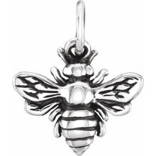 Load image into Gallery viewer, Adorable Bee Charm Necklace in Sterling
