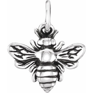 Adorable Bee Charm Necklace in Sterling