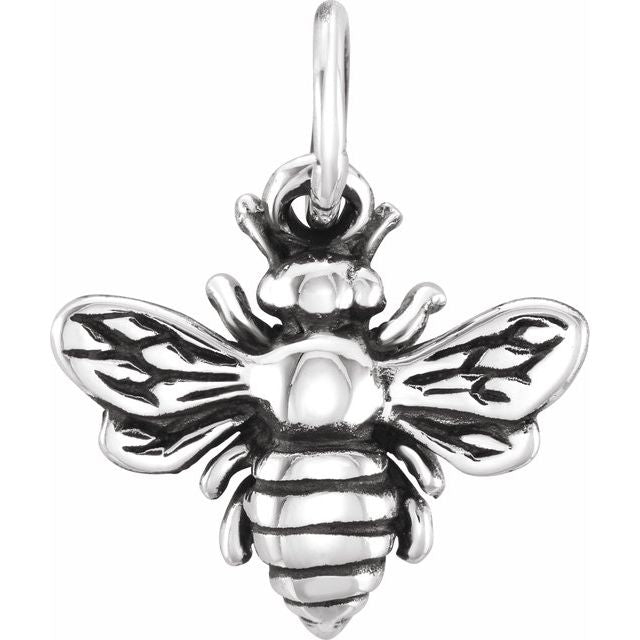 Adorable Bee Charm Necklace in Sterling