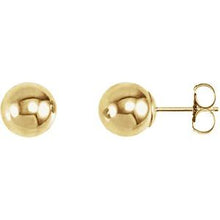 Load image into Gallery viewer, 14K Yellow Gold Ball Stud Earrings