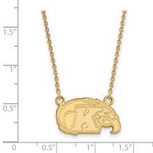 Load image into Gallery viewer, Sterling Silver With GP Kent State University Small Pendant With Necklace