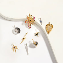Load image into Gallery viewer, Gold Happy Flower Charm