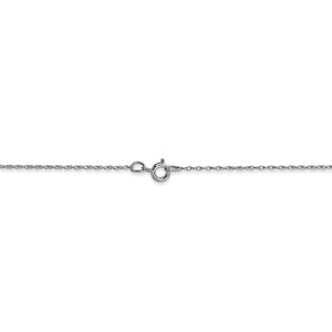 14k White Gold 0.5mm Cable Rope Chain