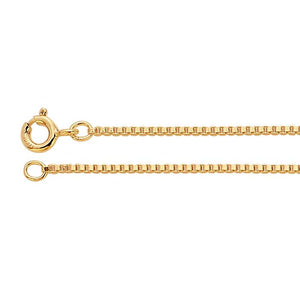 1.2mm Gold Filled Venetian Box Chain 18"