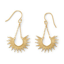 Load image into Gallery viewer, &quot;Shine On!&quot; 14 Karat Gold Plated Sunburst Earrings
